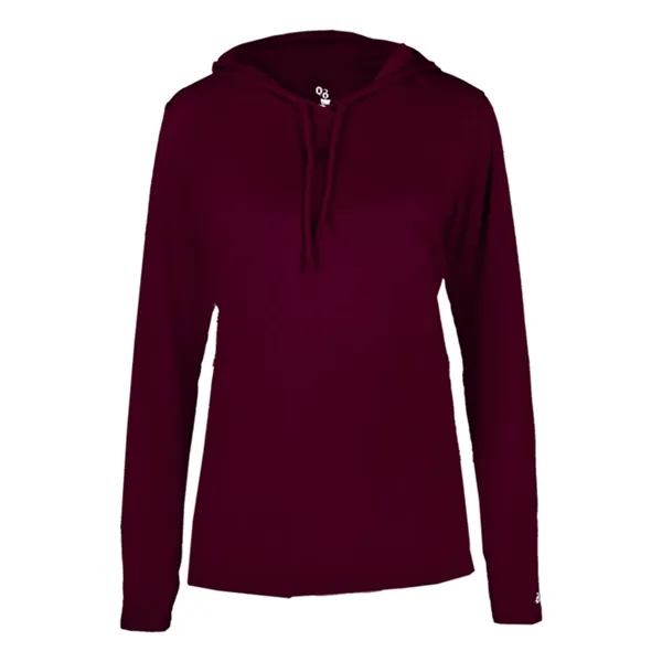Badger Women's B-Core Long Sleeve Hooded T-Shirt - Badger Women's B-Core Long Sleeve Hooded T-Shirt - Image 7 of 21