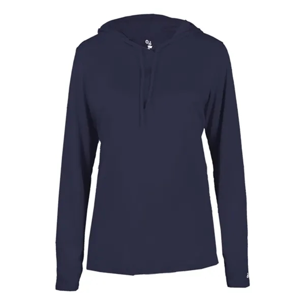 Badger Women's B-Core Long Sleeve Hooded T-Shirt - Badger Women's B-Core Long Sleeve Hooded T-Shirt - Image 8 of 21