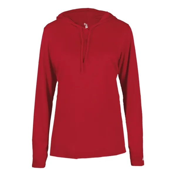 Badger Women's B-Core Long Sleeve Hooded T-Shirt - Badger Women's B-Core Long Sleeve Hooded T-Shirt - Image 10 of 21