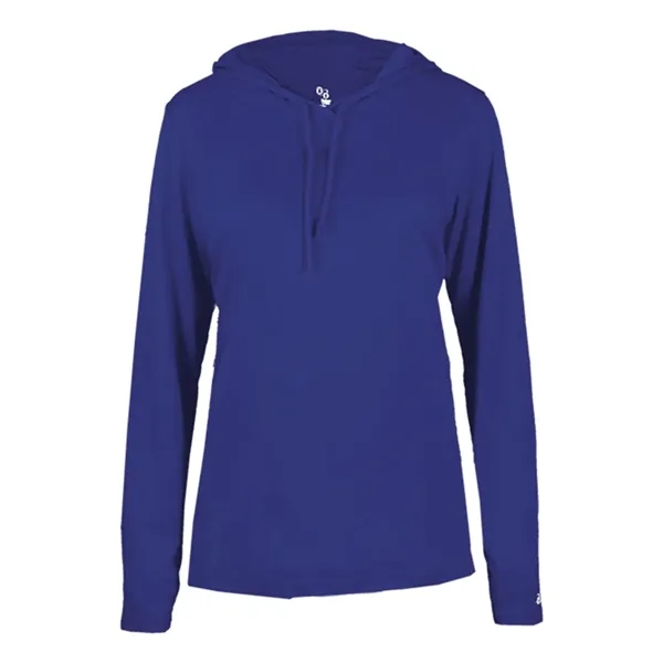 Badger Women's B-Core Long Sleeve Hooded T-Shirt - Badger Women's B-Core Long Sleeve Hooded T-Shirt - Image 11 of 21