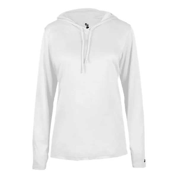 Badger Women's B-Core Long Sleeve Hooded T-Shirt - Badger Women's B-Core Long Sleeve Hooded T-Shirt - Image 15 of 21