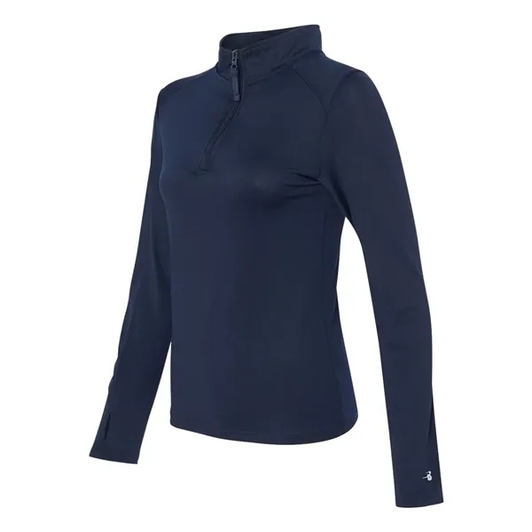 Badger Women's Lightweight Quarter-Zip Pullover - Badger Women's Lightweight Quarter-Zip Pullover - Image 11 of 33