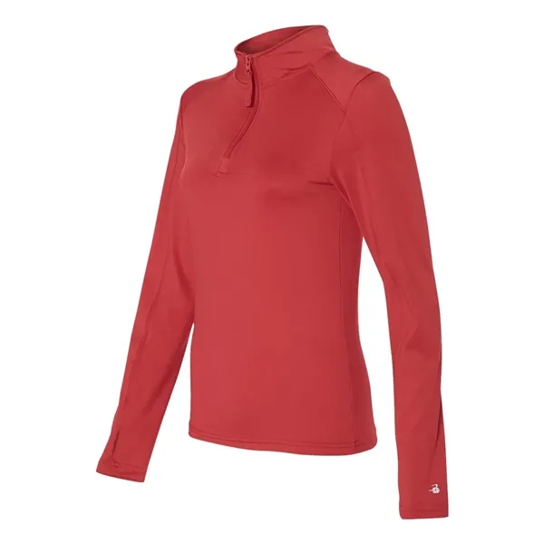 Badger Women's Lightweight Quarter-Zip Pullover - Badger Women's Lightweight Quarter-Zip Pullover - Image 15 of 33