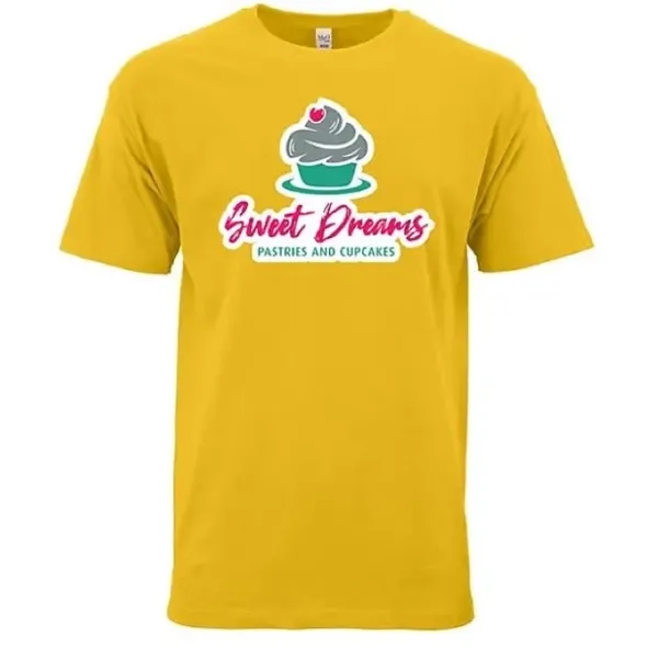 M&O Unisex Gold Soft T-Shirt 100% Full Color