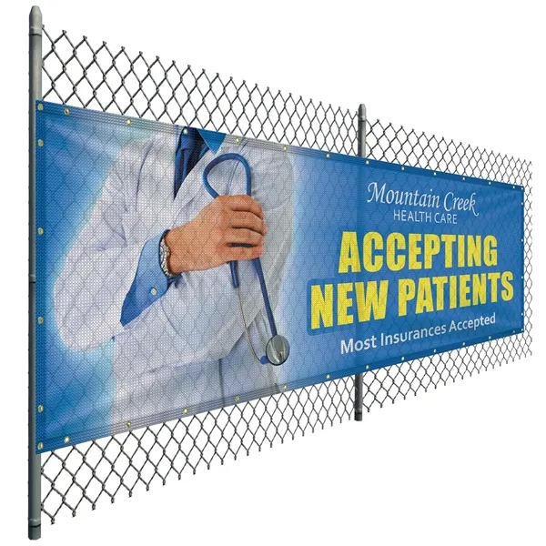 4' x 12' Premium Polyester Mesh Banner - 4' x 12' Premium Polyester Mesh Banner - Image 0 of 12