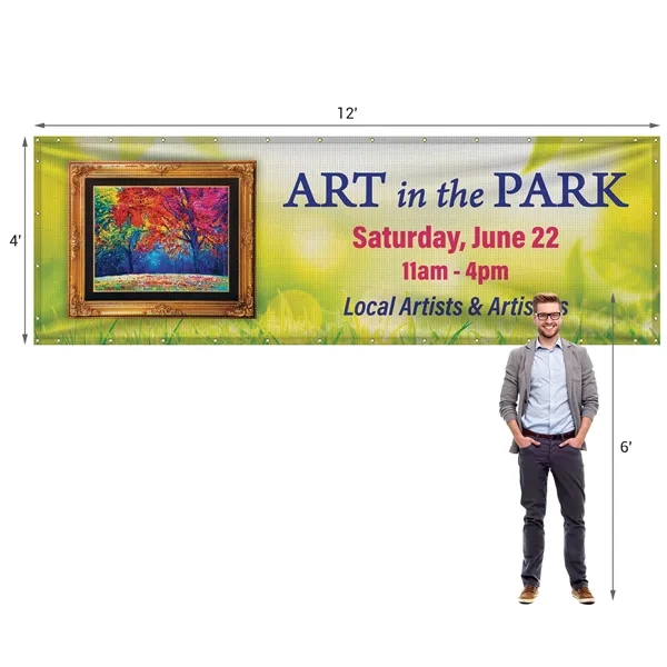 4' x 12' Premium Polyester Mesh Banner - 4' x 12' Premium Polyester Mesh Banner - Image 11 of 12