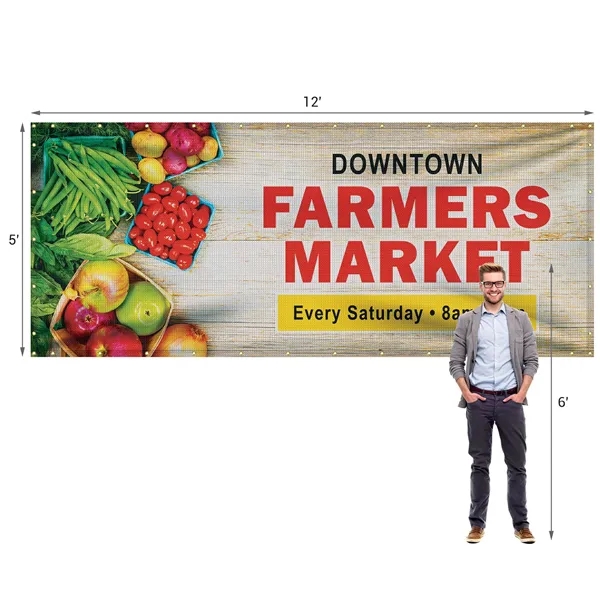 5' x 12' Premium Polyester Mesh Banner - 5' x 12' Premium Polyester Mesh Banner - Image 11 of 12