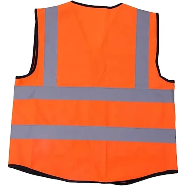 Hi Vis Class 2 Recycled Reflective Safety Vest W/ 5 Pockets - Hi Vis Class 2 Recycled Reflective Safety Vest W/ 5 Pockets - Image 6 of 7