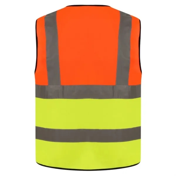 Premium Knitted Hi Vis Class 2 Safety Loop & Hook Vest - Premium Knitted Hi Vis Class 2 Safety Loop & Hook Vest - Image 3 of 4