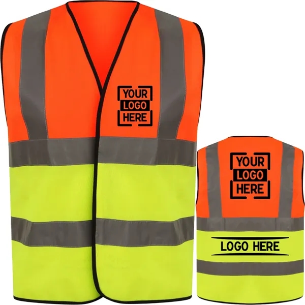 Premium Knitted Hi Vis Class 2 Safety Loop & Hook Vest - Premium Knitted Hi Vis Class 2 Safety Loop & Hook Vest - Image 0 of 4