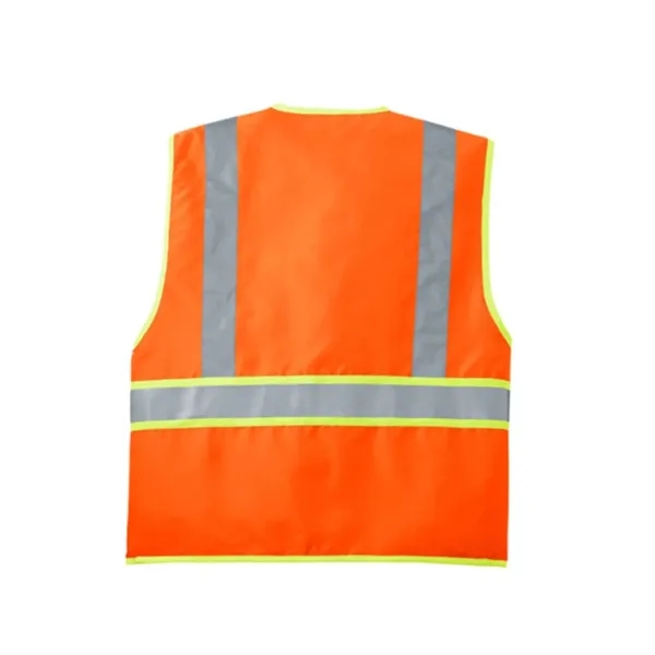 Recycled Hi Vis Class 2 Reflective Safety Vest W/ 4 Pockets - Recycled Hi Vis Class 2 Reflective Safety Vest W/ 4 Pockets - Image 2 of 4