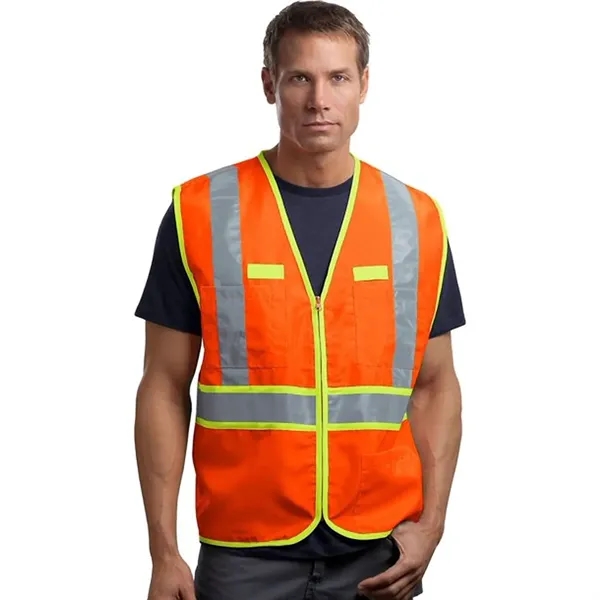 Recycled Hi Vis Class 2 Reflective Safety Vest W/ 4 Pockets - Recycled Hi Vis Class 2 Reflective Safety Vest W/ 4 Pockets - Image 3 of 4