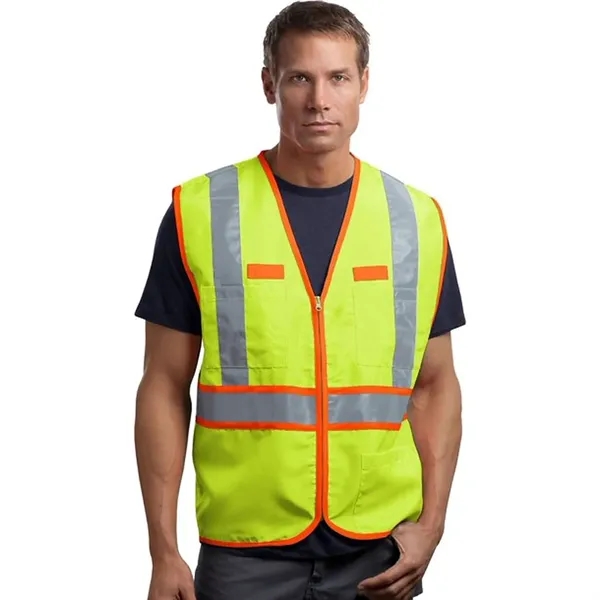 Recycled Hi Vis Class 2 Reflective Safety Vest W/ 4 Pockets - Recycled Hi Vis Class 2 Reflective Safety Vest W/ 4 Pockets - Image 4 of 4