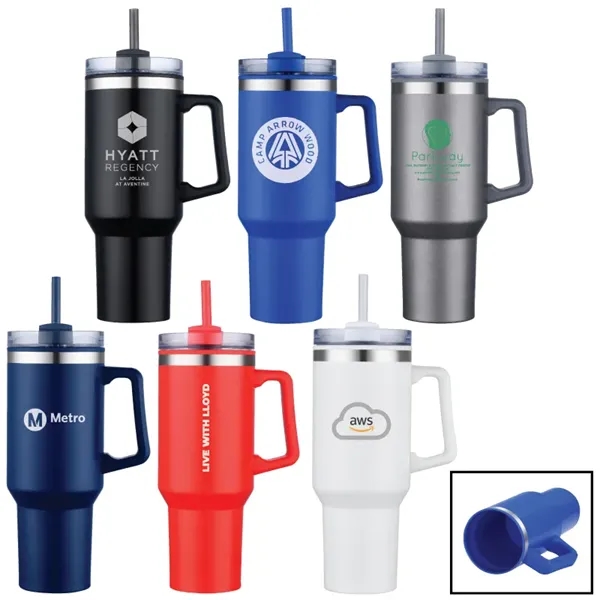 Beluga 40 oz. Double Walled Tumbler Mug w/ Plastic Liner - Beluga 40 oz. Double Walled Tumbler Mug w/ Plastic Liner - Image 0 of 10