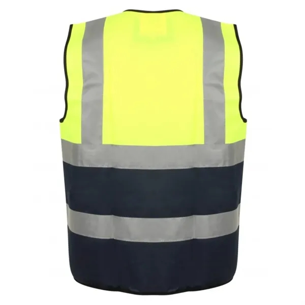 Hi Viz Class 2 Knitted Color Block Safety Loop & Hook Vest - Hi Viz Class 2 Knitted Color Block Safety Loop & Hook Vest - Image 1 of 7