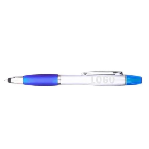 3 in 1 Stylus Ballpoint Pen Highlighter - 3 in 1 Stylus Ballpoint Pen Highlighter - Image 1 of 5