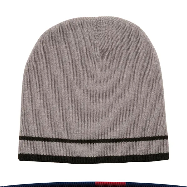 Double Stripe Knit Beanies - Double Stripe Knit Beanies - Image 3 of 3