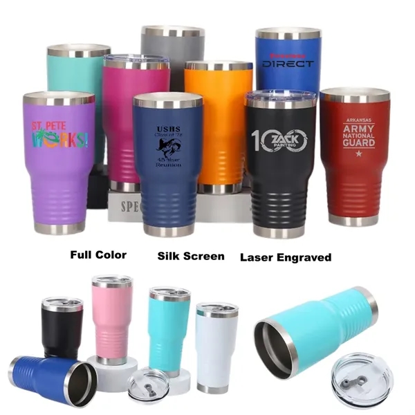 30 oz Double Wall Stainless Steel Tumbler with Straw Lid - 30 oz Double Wall Stainless Steel Tumbler with Straw Lid - Image 0 of 21