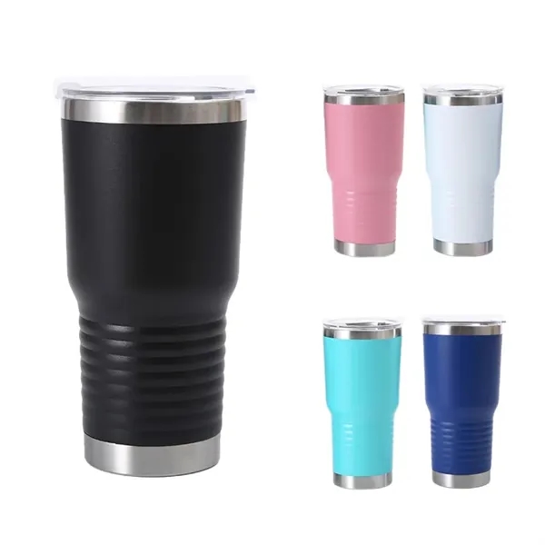 30 oz Double Wall Stainless Steel Tumbler with Straw Lid - 30 oz Double Wall Stainless Steel Tumbler with Straw Lid - Image 18 of 21
