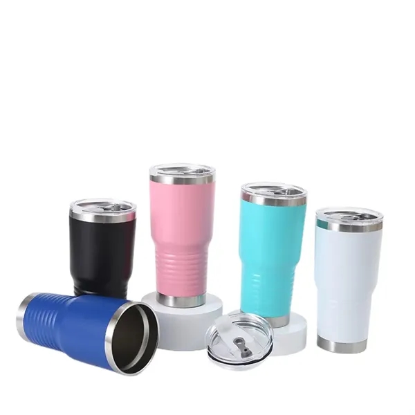 30 oz Double Wall Stainless Steel Tumbler with Straw Lid - 30 oz Double Wall Stainless Steel Tumbler with Straw Lid - Image 20 of 21