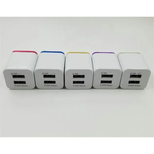 Dual USB Phone Adapter Wall Charger - Dual USB Phone Adapter Wall Charger - Image 2 of 3