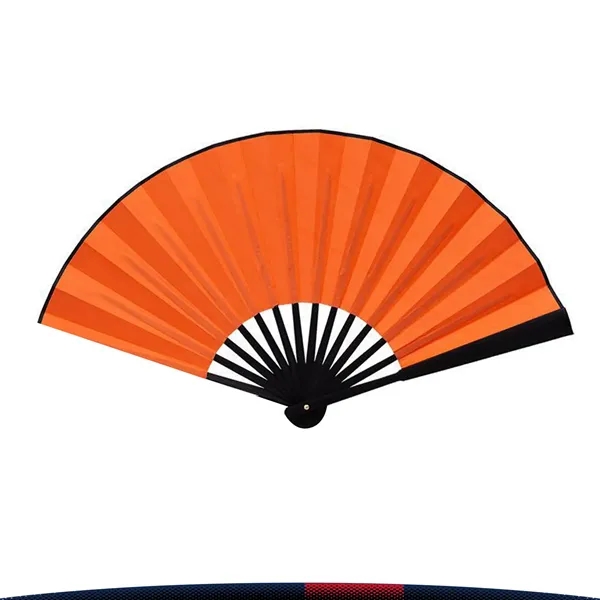 8" Folding Bamboo Hand Fan - 8" Folding Bamboo Hand Fan - Image 3 of 8