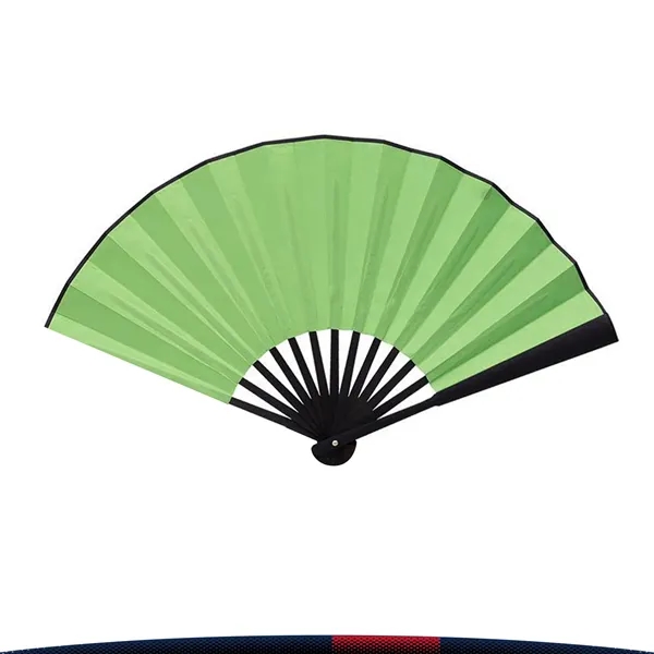 8" Folding Bamboo Hand Fan - 8" Folding Bamboo Hand Fan - Image 4 of 8