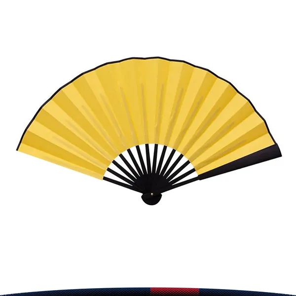 8" Folding Bamboo Hand Fan - 8" Folding Bamboo Hand Fan - Image 5 of 8