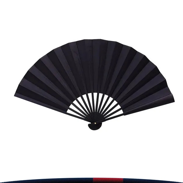 8" Folding Bamboo Hand Fan - 8" Folding Bamboo Hand Fan - Image 6 of 8