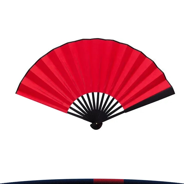 8" Folding Bamboo Hand Fan - 8" Folding Bamboo Hand Fan - Image 7 of 8