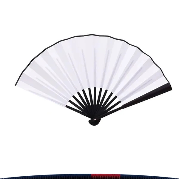 8" Folding Bamboo Hand Fan - 8" Folding Bamboo Hand Fan - Image 8 of 8