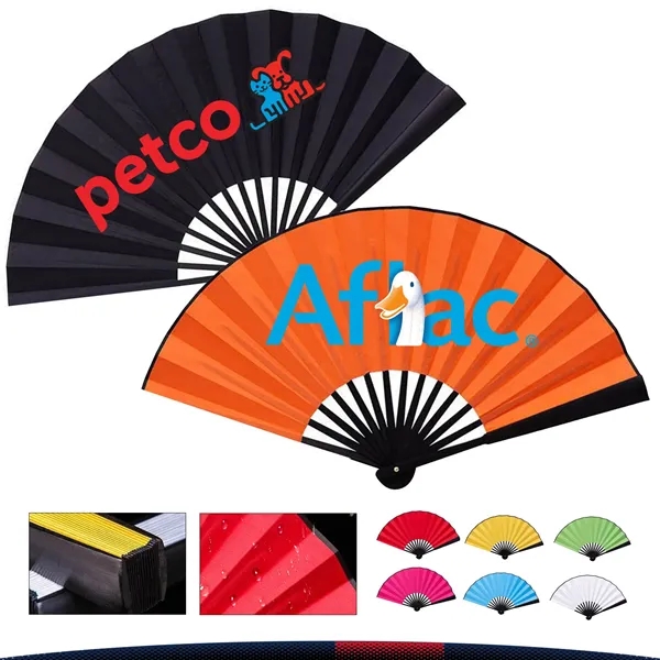 8" Folding Bamboo Hand Fan - 8" Folding Bamboo Hand Fan - Image 0 of 8