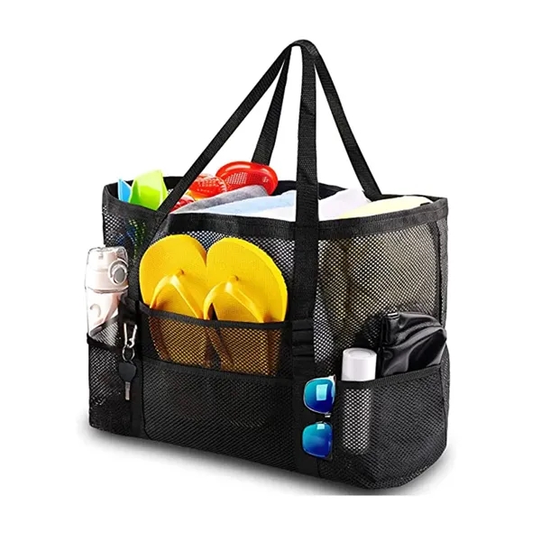 Multi Pocket Beach Family Tote Bag - Multi Pocket Beach Family Tote Bag - Image 1 of 5