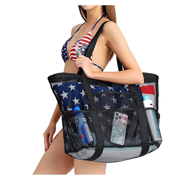 Multi Pocket Beach Family Tote Bag - Multi Pocket Beach Family Tote Bag - Image 2 of 5