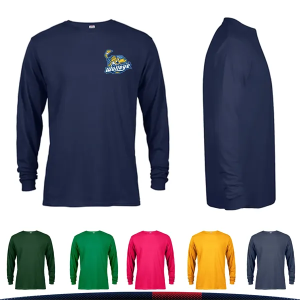 Delta Apparel® Cotton Unisex Long Sleeve T-Shirts - Delta Apparel® Cotton Unisex Long Sleeve T-Shirts - Image 0 of 6