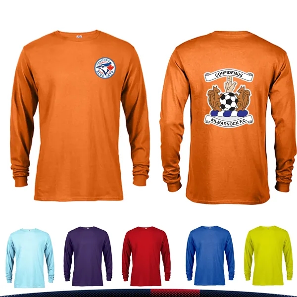 Delta Apparel® Cotton Unisex Long Sleeve T-Shirts - Delta Apparel® Cotton Unisex Long Sleeve T-Shirts - Image 1 of 6