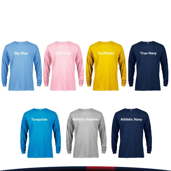 Delta Apparel® Cotton Unisex Long Sleeve T-Shirts - Delta Apparel® Cotton Unisex Long Sleeve T-Shirts - Image 3 of 6