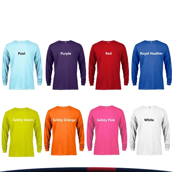 Delta Apparel® Cotton Unisex Long Sleeve T-Shirts - Delta Apparel® Cotton Unisex Long Sleeve T-Shirts - Image 6 of 6