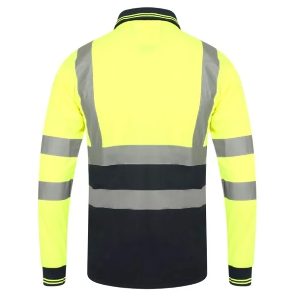 Hi Viz Class 3 Color Block Reflective Safety Polo Shirt - Hi Viz Class 3 Color Block Reflective Safety Polo Shirt - Image 5 of 5