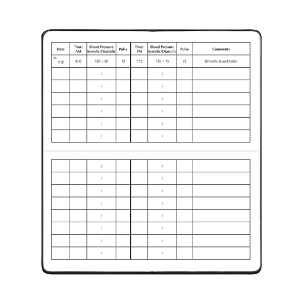 Twilight Cover Blood Pressure Health  Log Book - Twilight Cover Blood Pressure Health  Log Book - Image 5 of 5