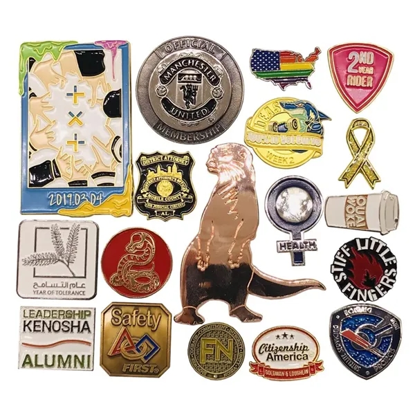 2" Soft Enamel Custom Shaped Lapel Pins - 2" Soft Enamel Custom Shaped Lapel Pins - Image 0 of 3