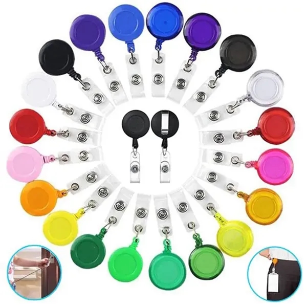 Plastic Easy To Pull Badge Hanging /Telescopic Buckle - Plastic Easy To Pull Badge Hanging /Telescopic Buckle - Image 0 of 2