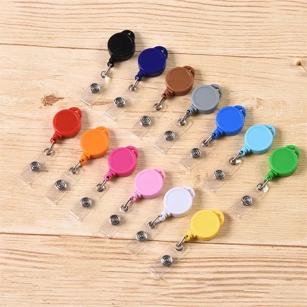 Plastic Easy To Pull Badge Hanging /Telescopic Buckle - Plastic Easy To Pull Badge Hanging /Telescopic Buckle - Image 1 of 2