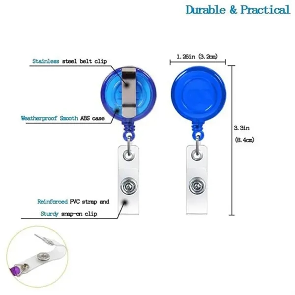 Plastic Easy To Pull Badge Hanging /Telescopic Buckle - Plastic Easy To Pull Badge Hanging /Telescopic Buckle - Image 2 of 2
