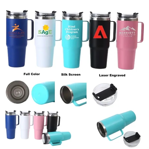 30/40 oz Vacuum Adventure Quencher Travel Mug with Handle - 30/40 oz Vacuum Adventure Quencher Travel Mug with Handle - Image 0 of 13