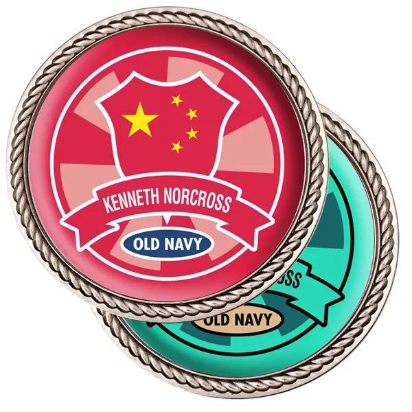 Full Color Speed Challenge Coin with Rope Border - Full Color Speed Challenge Coin with Rope Border - Image 3 of 5