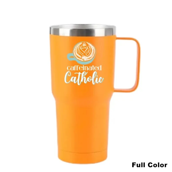20 oz Double Wall Insulated Travel Mug Tumbler with Handle - 20 oz Double Wall Insulated Travel Mug Tumbler with Handle - Image 1 of 12