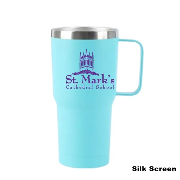 20 oz Double Wall Insulated Travel Mug Tumbler with Handle - 20 oz Double Wall Insulated Travel Mug Tumbler with Handle - Image 5 of 12