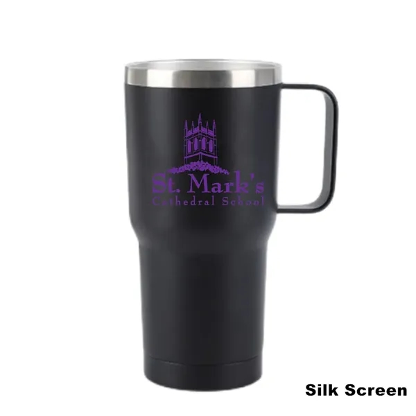 20 oz Double Wall Insulated Travel Mug Tumbler with Handle - 20 oz Double Wall Insulated Travel Mug Tumbler with Handle - Image 7 of 12