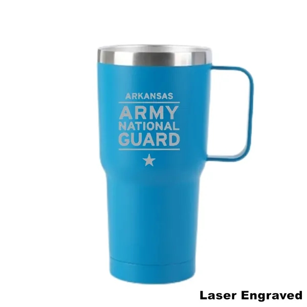 20 oz Double Wall Insulated Travel Mug Tumbler with Handle - 20 oz Double Wall Insulated Travel Mug Tumbler with Handle - Image 9 of 12